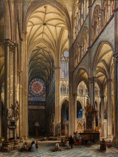 Innenraum der Kathedrale von Amiens von Jules Victor Genisson